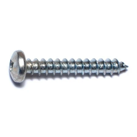 #10 X 1-1/4 Zinc Plated Steel Square Drive Pan Head Sheet Metal Screws - 400 Count