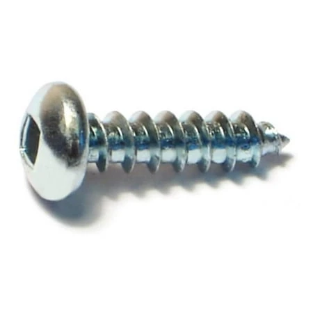 #10 X 3/4 Zinc Plated Steel Square Drive Pan Head Sheet Metal Screws