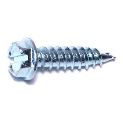 #10 X 3/4 Zinc Plated Steel Hex Washer Head Speed Point Sheet Metal Screws