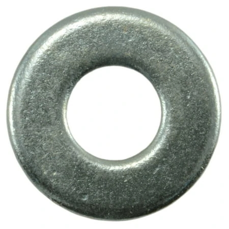#10 Zinc Plated Grade 2 Steel Sae Flat Washers - 7/32 X 1/2 Inch