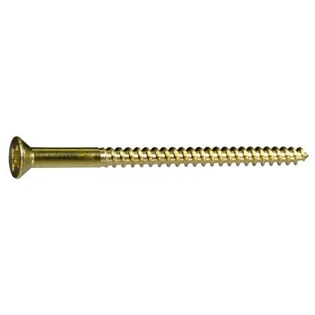 #10 X 3 Brass Phillips Flat Head Wood Screws - 100 Count