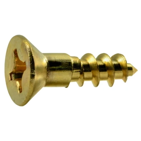 #10 X 3/4 Brass Phillips Flat Head Wood Screws - 100 Count