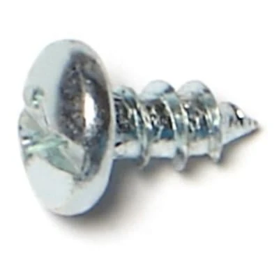 #10 X 3/8 Zinc Plated Steel Combo Pan Head Sheet Metal Screws - 100 Count