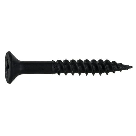 #10 X 1-1/4 Black Phosphate Phillips Flat Head Twinfast Wood Screws - 100 Count