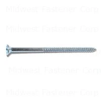 #10 X 3-1/2 Zinc Plated Steel Phillips Flat Head Wood Screws - 10 Count