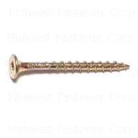 Square Drive All Purpose Screws 6 X 1-5/8 Yellow Zinc - Durable Fasteners