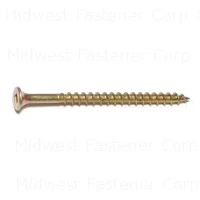 Square Drive All Purpose Screws 8 X 2-1/2 Yellow Zinc - Durable Fasteners