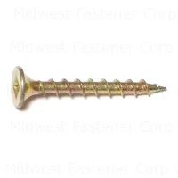 Square Drive All Purpose Screws 6 X 1-1/4 Yellow Zinc - Versatile Fasteners