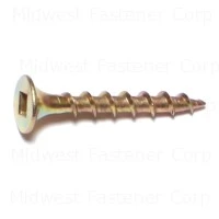 Square Drive All Purpose Screws 6 X 1-1/8 Yellow Zinc - Versatile Fasteners