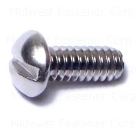Slotted Round Machine Screws 10-24 X 1/2 Inch Stainless Steel - Durable Fasteners