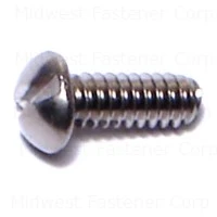 Slotted Round Machine Screws 6-32 X 3/8 Inch Stainless Steel - Durable Fasteners