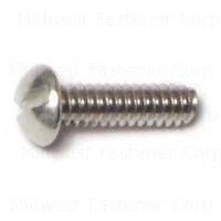 Slotted Round Machine Screws 6-32 X 1/2 Inch Stainless Steel - Durable Fasteners