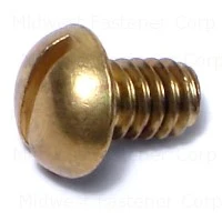 Slotted Round Machine Screws 1/4-20 X 3/8 Brass - Durable Fasteners For Various Applications