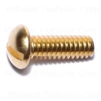 Slotted Round Machine Screws 1/4-20 X 3/4 Brass - Durable Fasteners For Various Applications