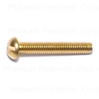 Slotted Round Machine Screws 10-32 X 1-1/4 Brass - Durable Fasteners For Various Applications