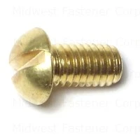 Slotted Round Machine Screws 10-32 X 3/8 Brass - Durable Fasteners For Various Applications