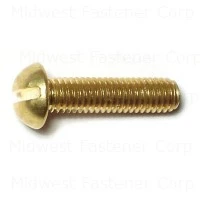 Slotted Round Machine Screws 10-32 X 3/4 Inch Brass - Durable Fasteners