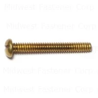 Slotted Round Machine Screws 10-24 X 1-1/2 Brass - Durable Fasteners For Various Applications