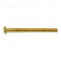 Slotted Round Machine Screws 8-32 X 2 Brass - Durable Fasteners For Various Applications