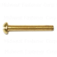 Slotted Round Machine Screws 8-32 X 1-1/4 Brass - Durable Fasteners For Various Applications