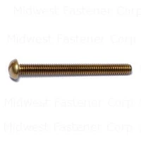 Slotted Round Machine Screws 8-32 X 1-3/4 Brass - Durable Fasteners For Various Applications