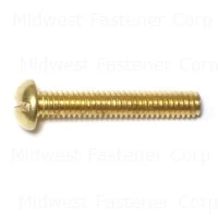 Slotted Round Machine Screws 8-32 X 1 Inch Brass - Durable Fasteners