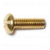 Slotted Round Machine Screws 8-32 X 1/2 Inch Brass - Durable Fasteners