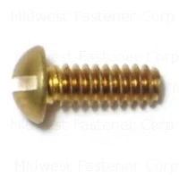 Slotted Round Machine Screws 6-32 X 3/8 Inch Brass - Durable Fasteners