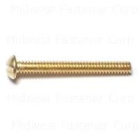 Slotted Round Machine Screws 6-32 X 1-1/4 Brass - Durable Fasteners For Various Applications
