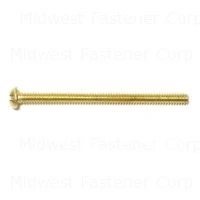 Slotted Round Machine Screws 6-32 X 2 Brass - Durable Fasteners For Various Applications
