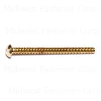 Slotted Round Machine Screws 6-32 X 1-3/4 Brass - Durable Fasteners For Various Applications