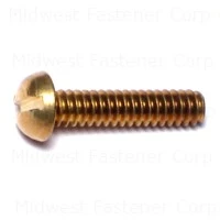 Slotted Round Machine Screws 6-32 X 5/8 Inch Brass - Durable Fasteners