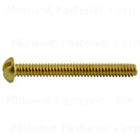 Slotted Round Machine Screws 4-40 X 1 Brass - Durable Fasteners For Various Applications