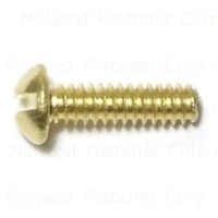 Slotted Round Machine Screws 6-32 X 1/2 Inch Brass - Durable Fasteners