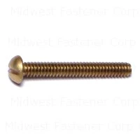 Slotted Round Machine Screws 4-40 X 7/8 Inch Brass - Durable Fasteners