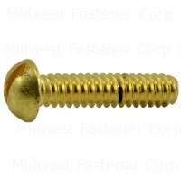 Slotted Round Machine Screws 4-40 X 1/2 Inch Brass - Durable Fasteners