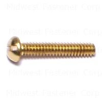 Slotted Round Machine Screws 4-40 X 5/8 Inch Brass - Durable Fasteners