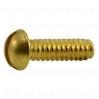 Slotted Round Machine Screws 4-40 X 3/8 Inch Brass - Durable Fasteners