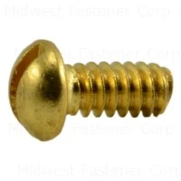 Slotted Round Machine Screws 4-40 X 1/4 Inch Brass - Durable Fasteners