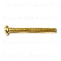 Slotted Round Machine Screws 8-32 X 1-1/2 Inch Brass - Durable Fasteners