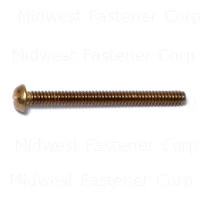 Slotted Round Machine Screws 6-32 X 1-1/2 Inch Brass - Durable Fasteners
