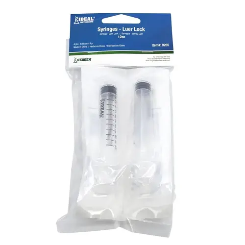 Livestock Syringe, Disposable, 12 Cc, 4-pk.