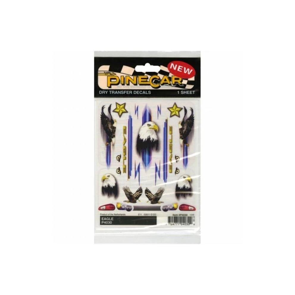 Derby Dry Transfer Decal 4"x5" Sheet - Eagle Design