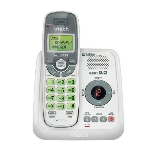 Cs6124 Cordless Phone With Answering System And Caller Id, 5.8ghz, White