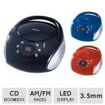 Portable Cd Boombox With Am/fm Radio, Model Cd6918, Black