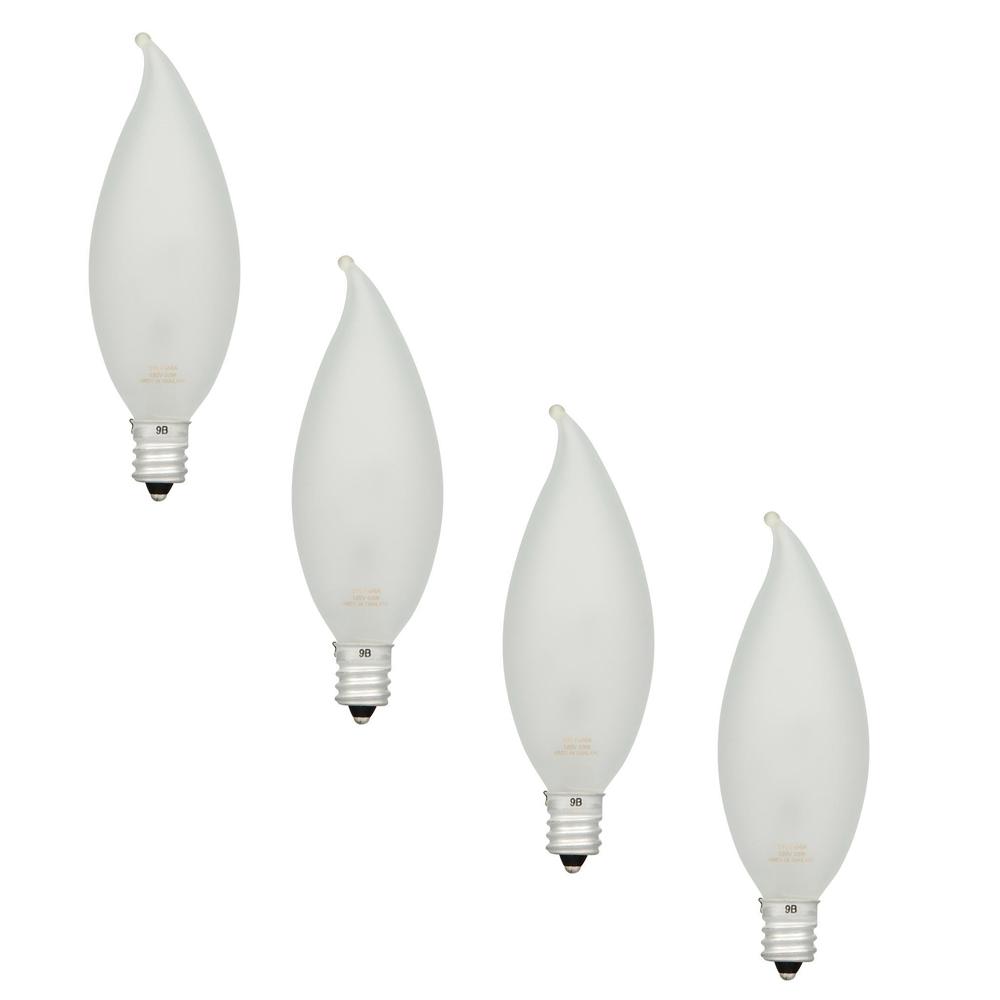 Sylvania 60-Watt Double Life B10 Incandescent Light Bulb (4-Pack)