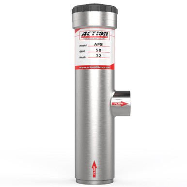 Action Machining AFS 90 Degree Series Stainless Steel Filters 50 - 100 - 150 GPM