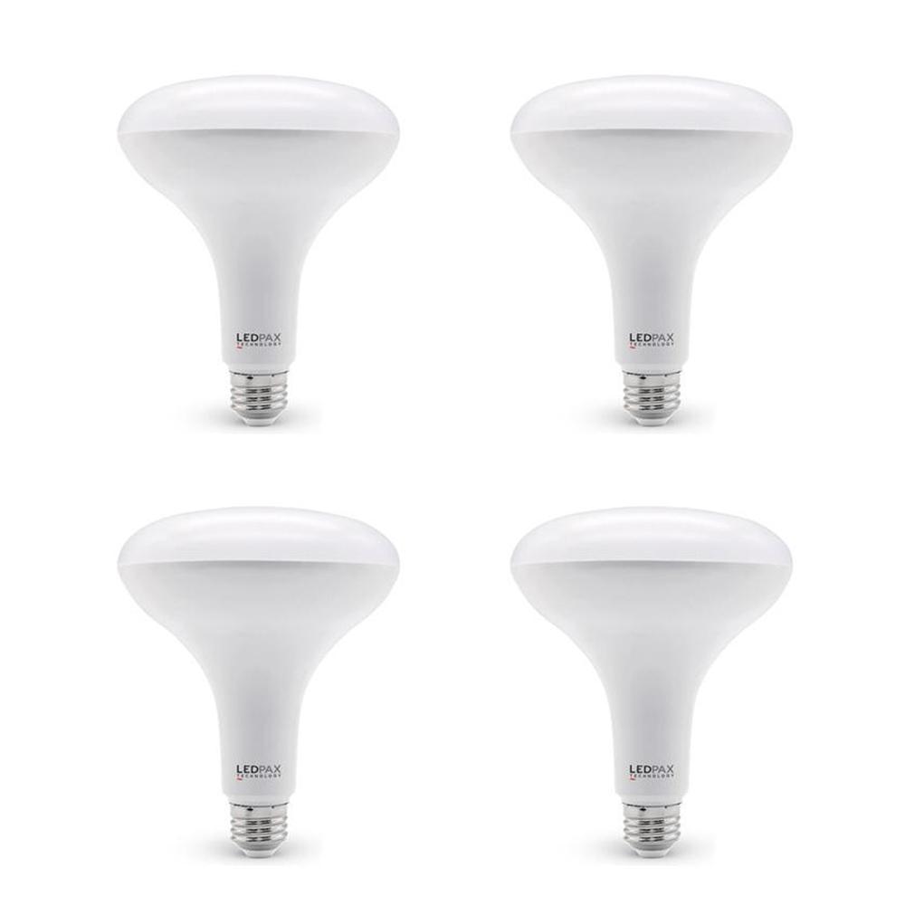 Ledpax Technology 85-Watt Equivalent BR40 Dimmable LED Light Bulb (4-Pack)