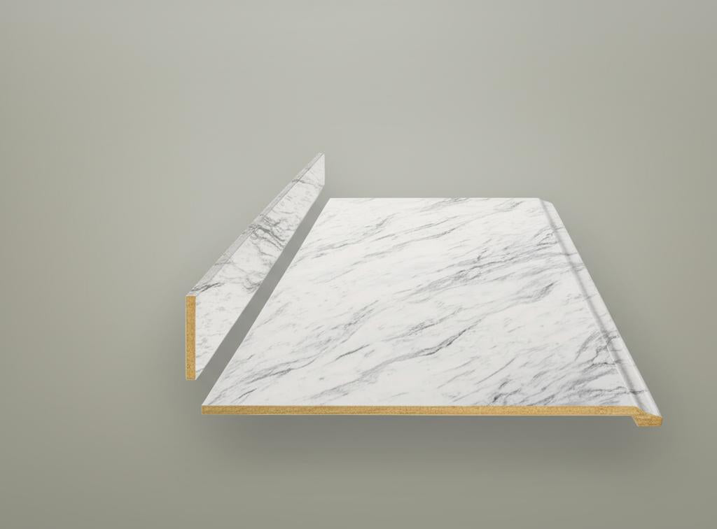 Hampton Bay 8 ft. Laminate Countertop Kit in Calcutta Marble with Valencia Edge