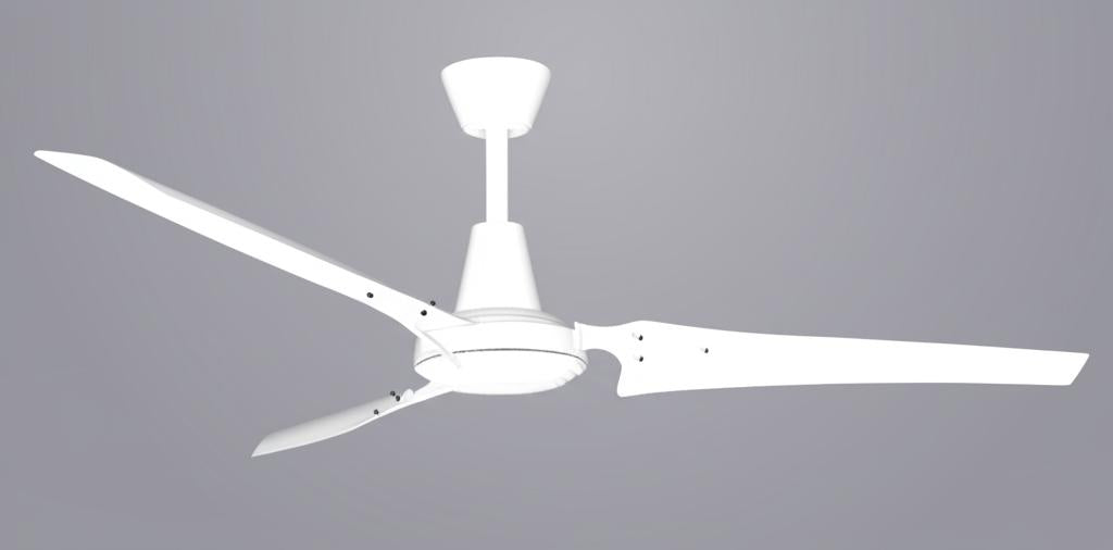 Hampton Bay Industrial 60 in. Indoor/Outdoor White Ceiling Fan with Wall Control
